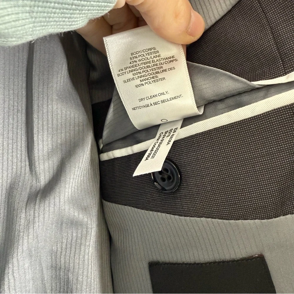 Express Performance Slim Fit Stretch+ Blazer Charcoal Gray 38R